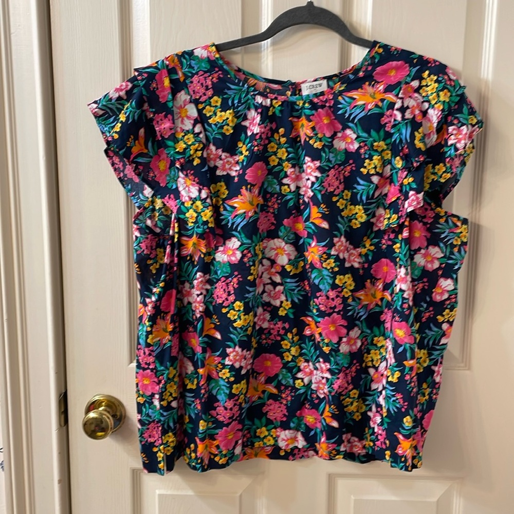 J Crew flutter sleeve top; 3X; tried on only
